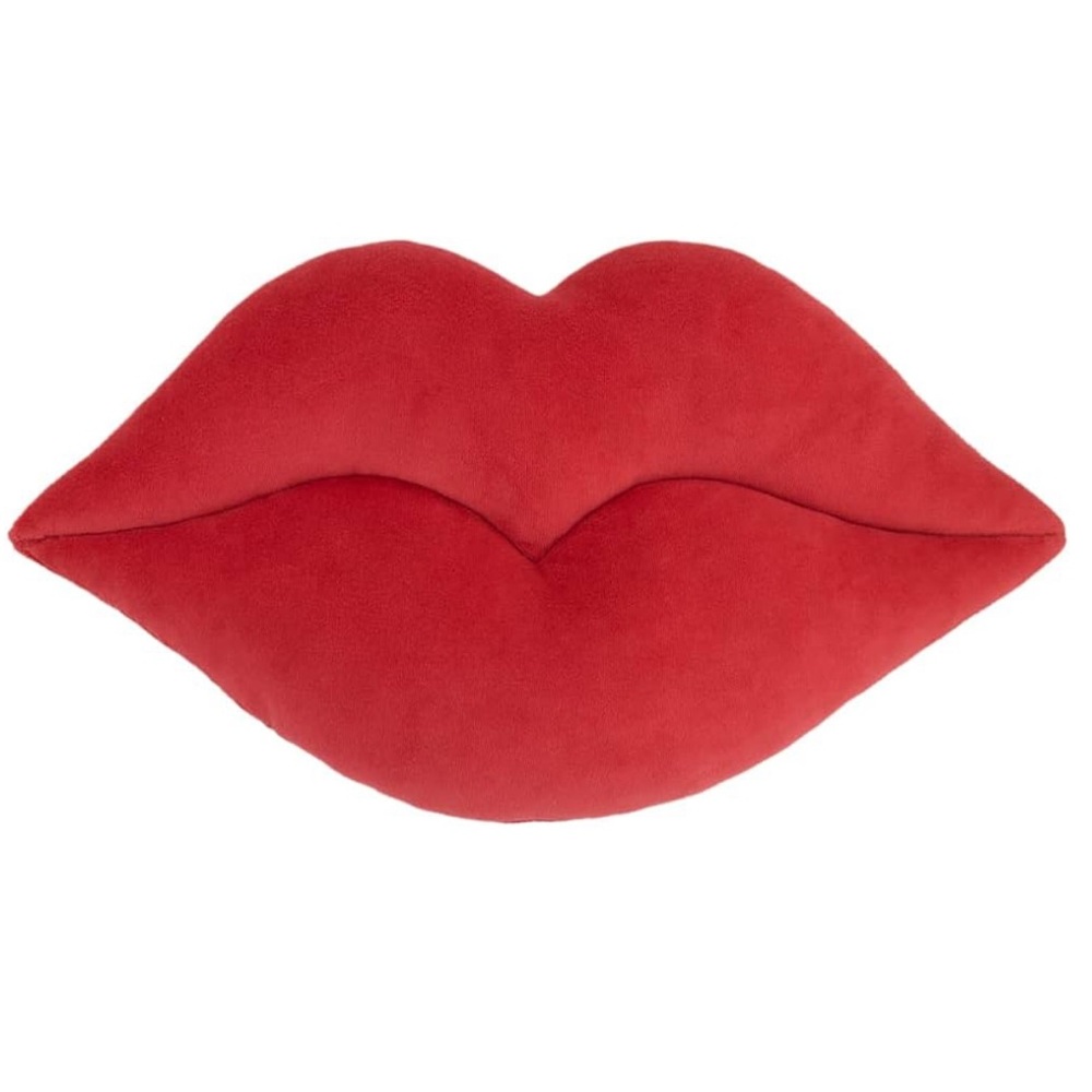 Amazon Red Lip-Shaped Accent Pillow